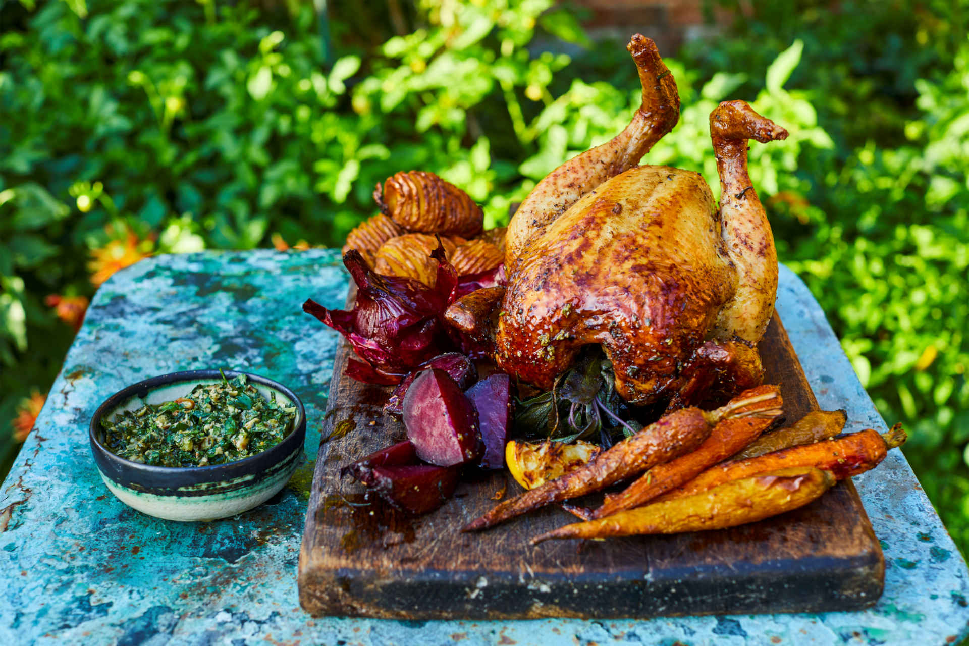 Brathähnchen mit Salsa Verde
