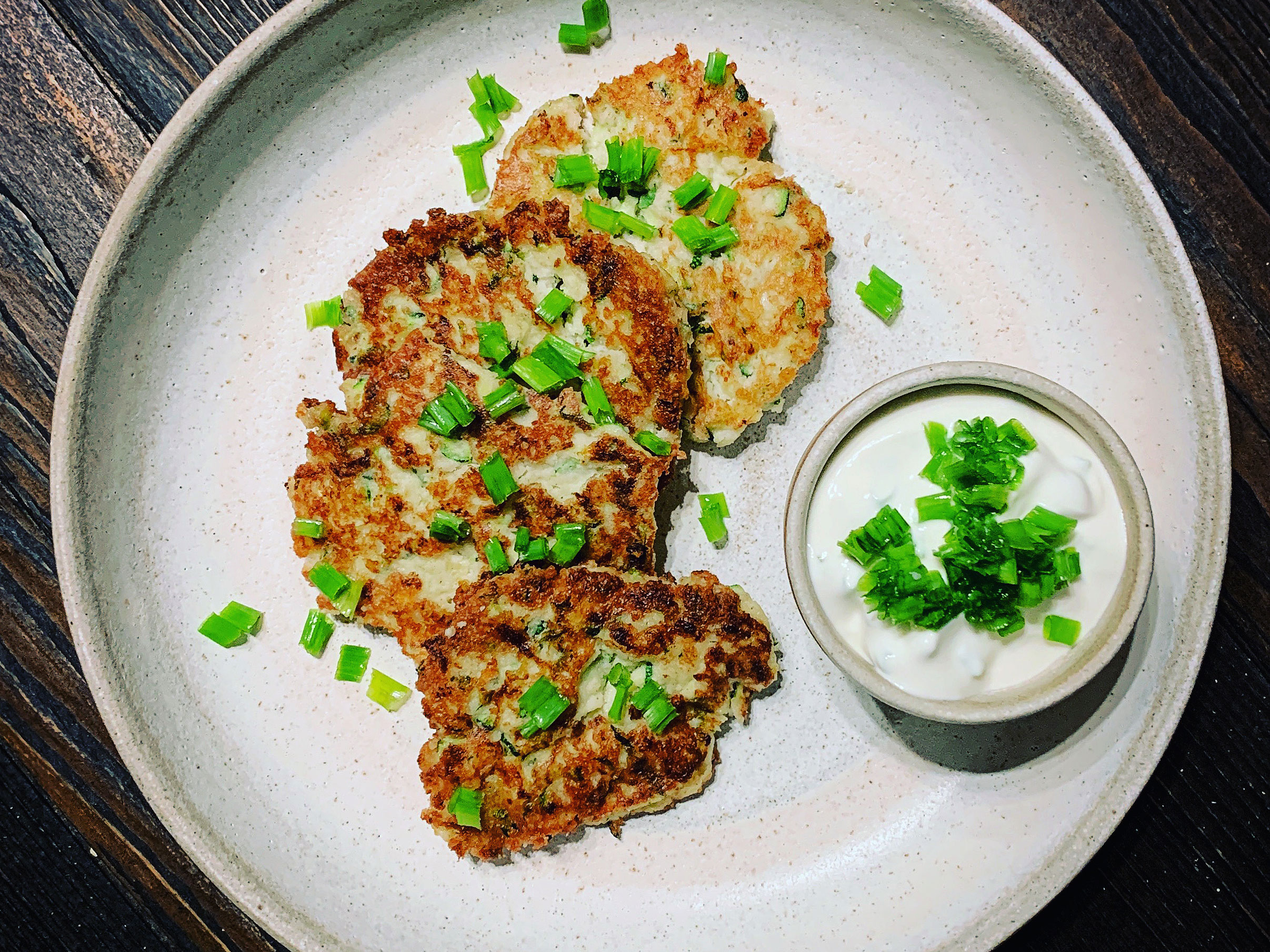 Zucchini-Parmesan-Laibchen